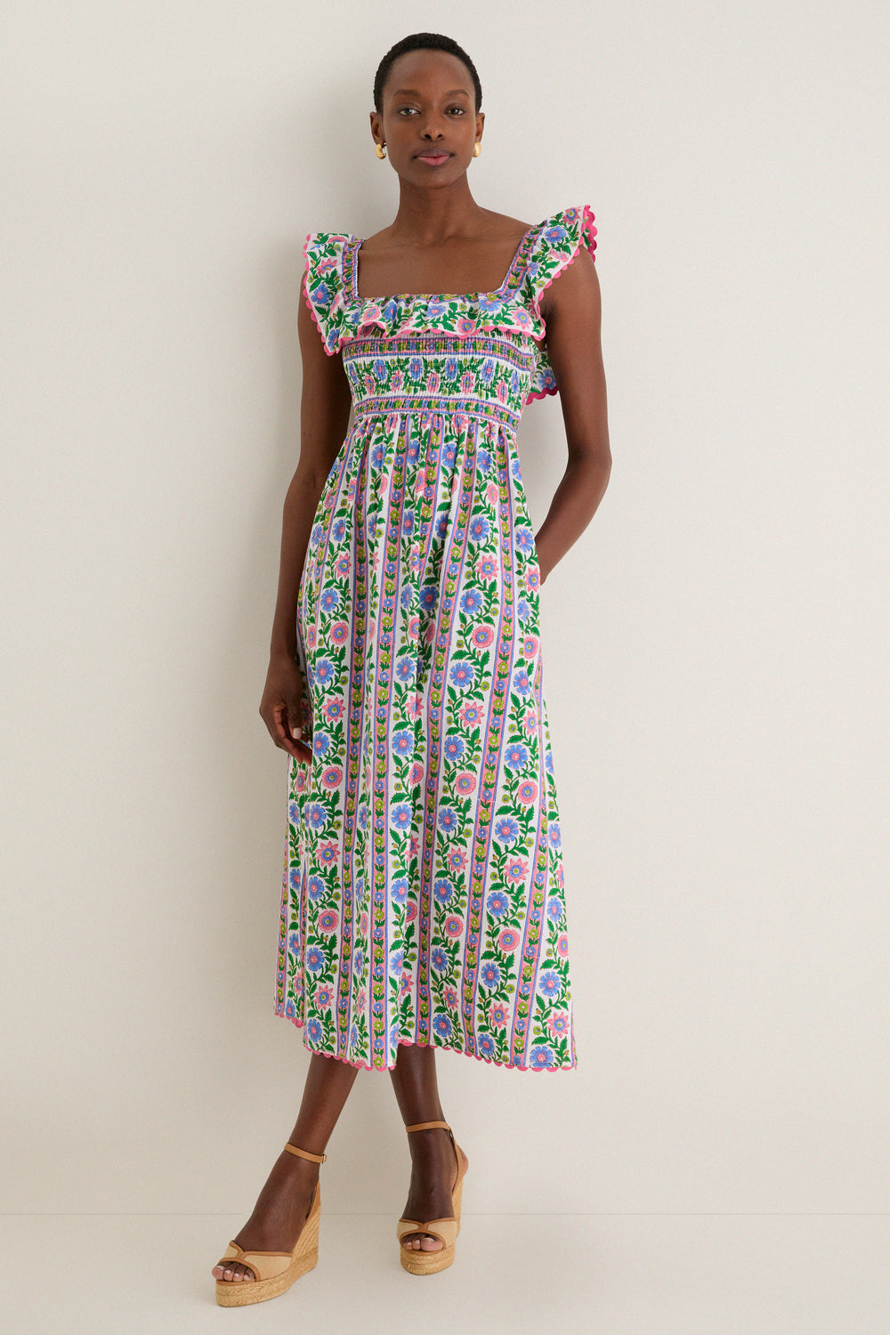 Folk Border Carrie Dress | Pink City Prints