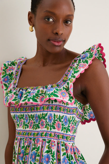 Folk Border Carrie Dress