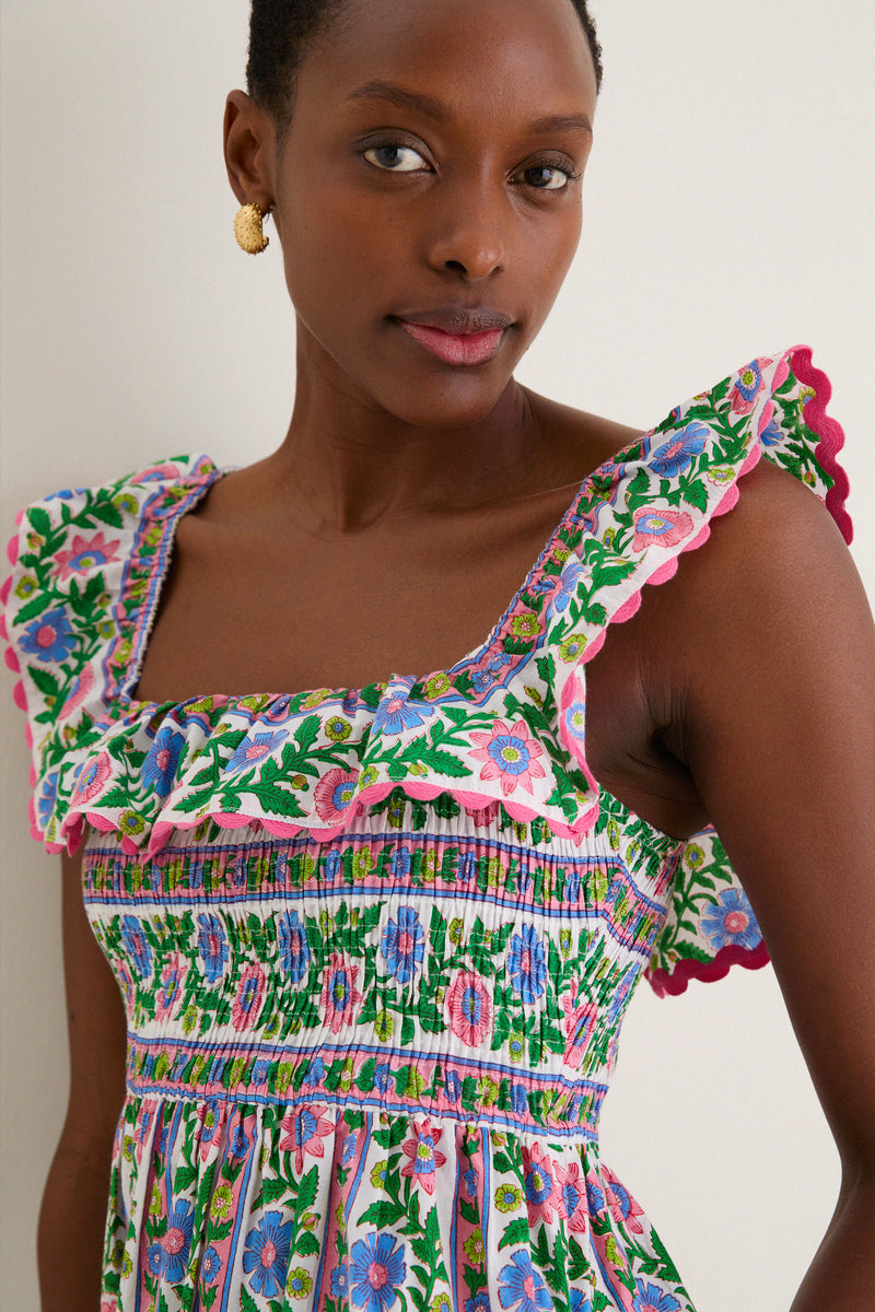 Folk Border Carrie Dress