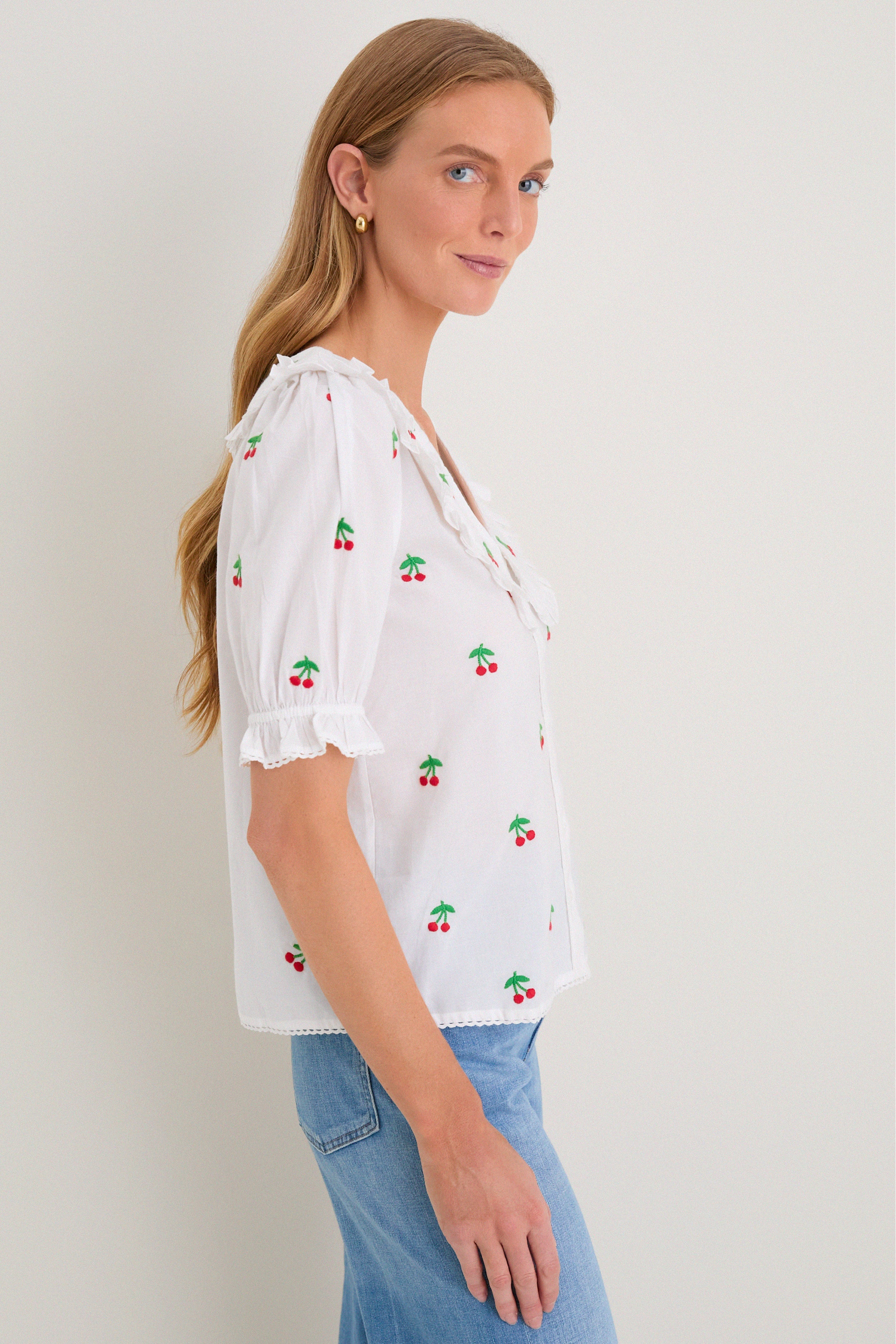 Cherrylicious Ava Blouse | Pink City Prints