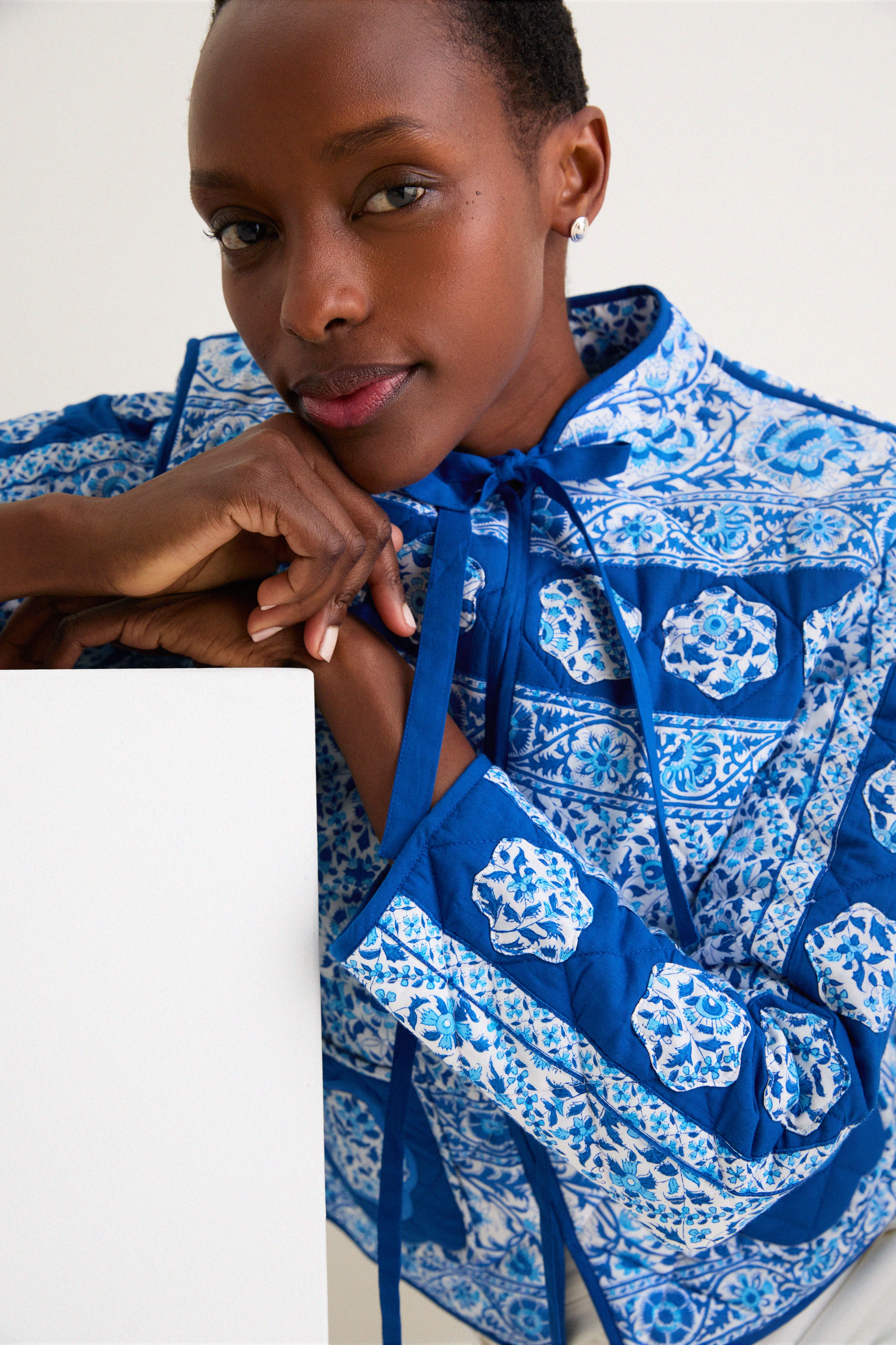Azure Penny Jacket | Pink City Prints