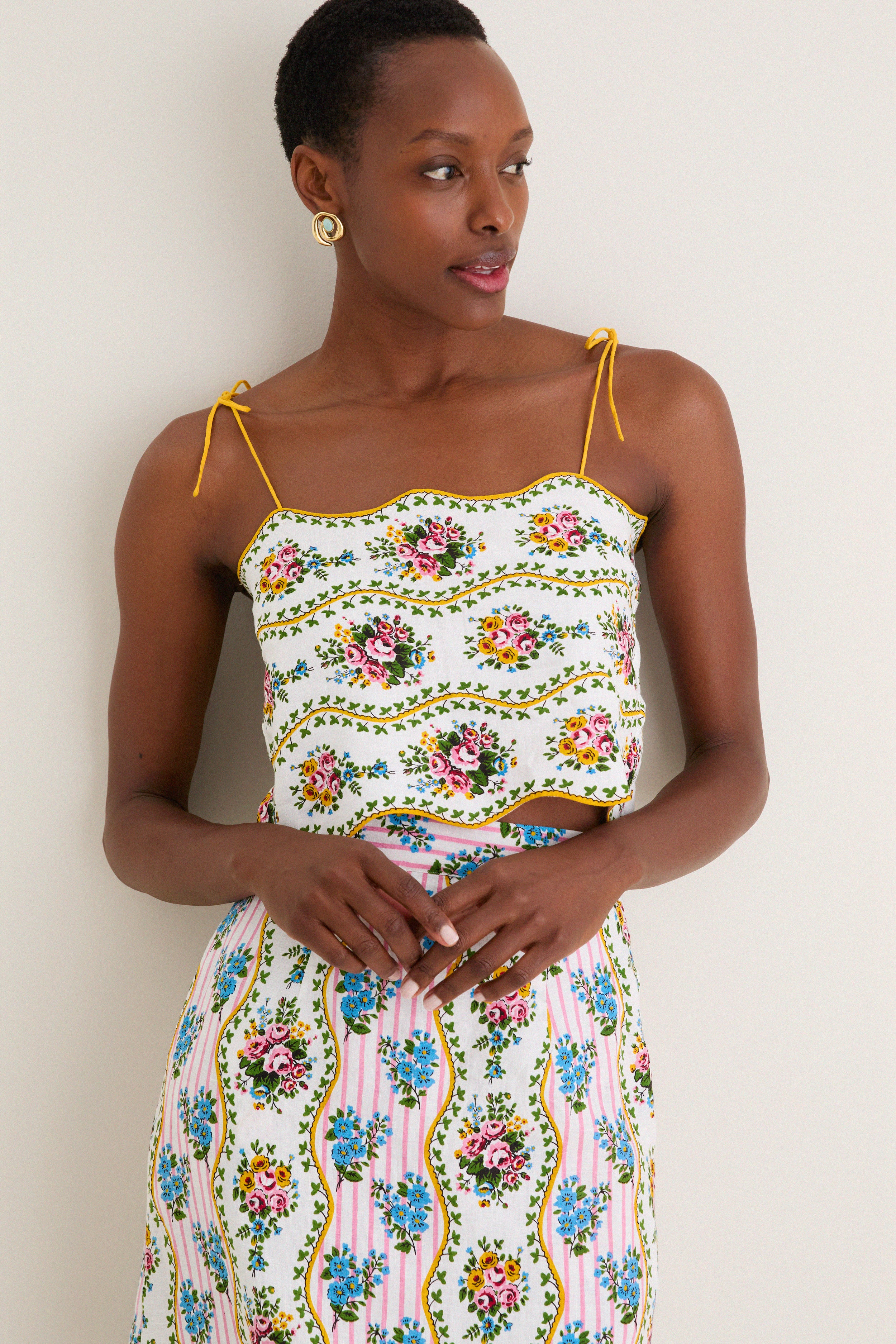 Vintage Bouquet Sicily Top | Pink City Prints