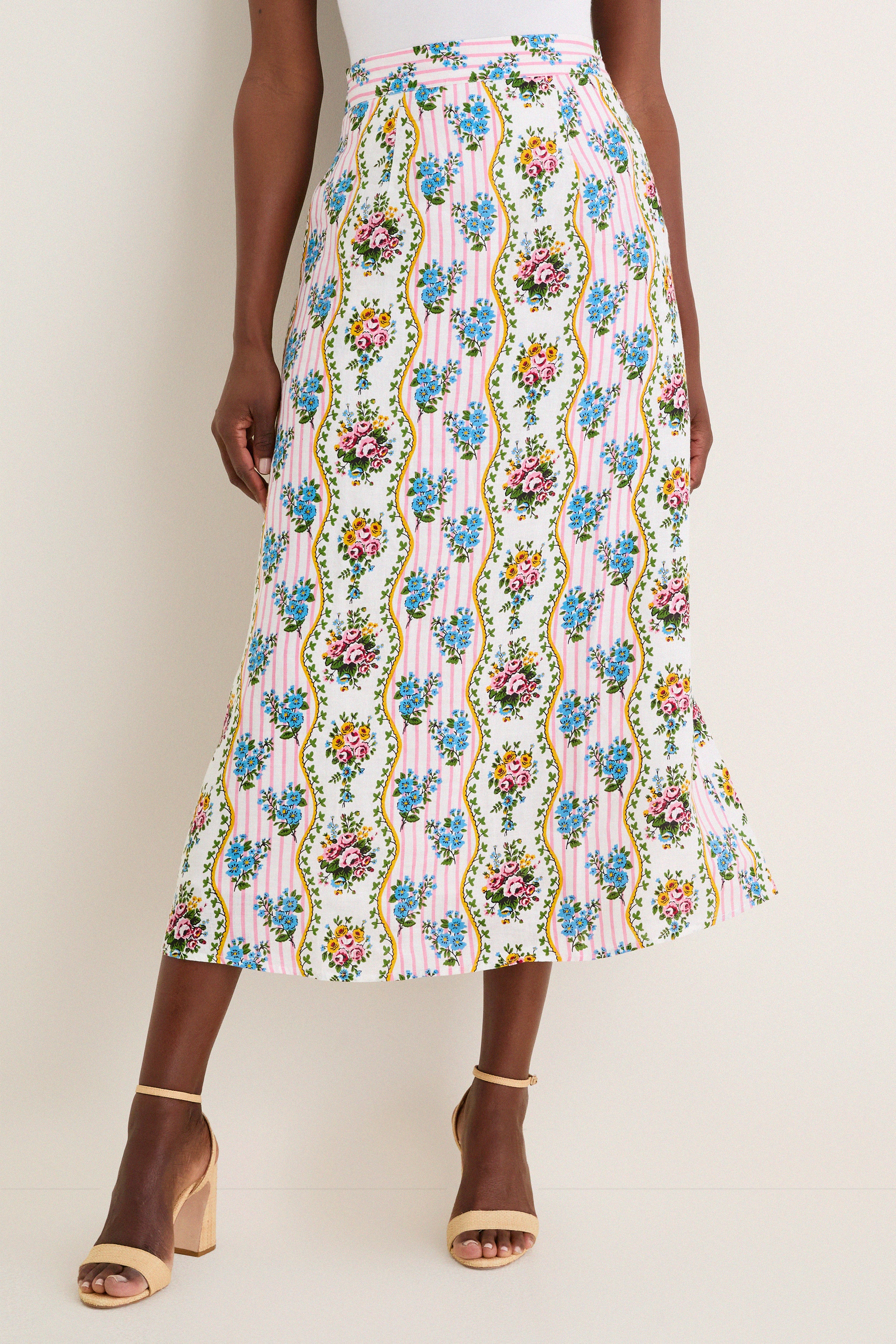 Vintage Bouquet Sicily Skirt | Pink City Prints