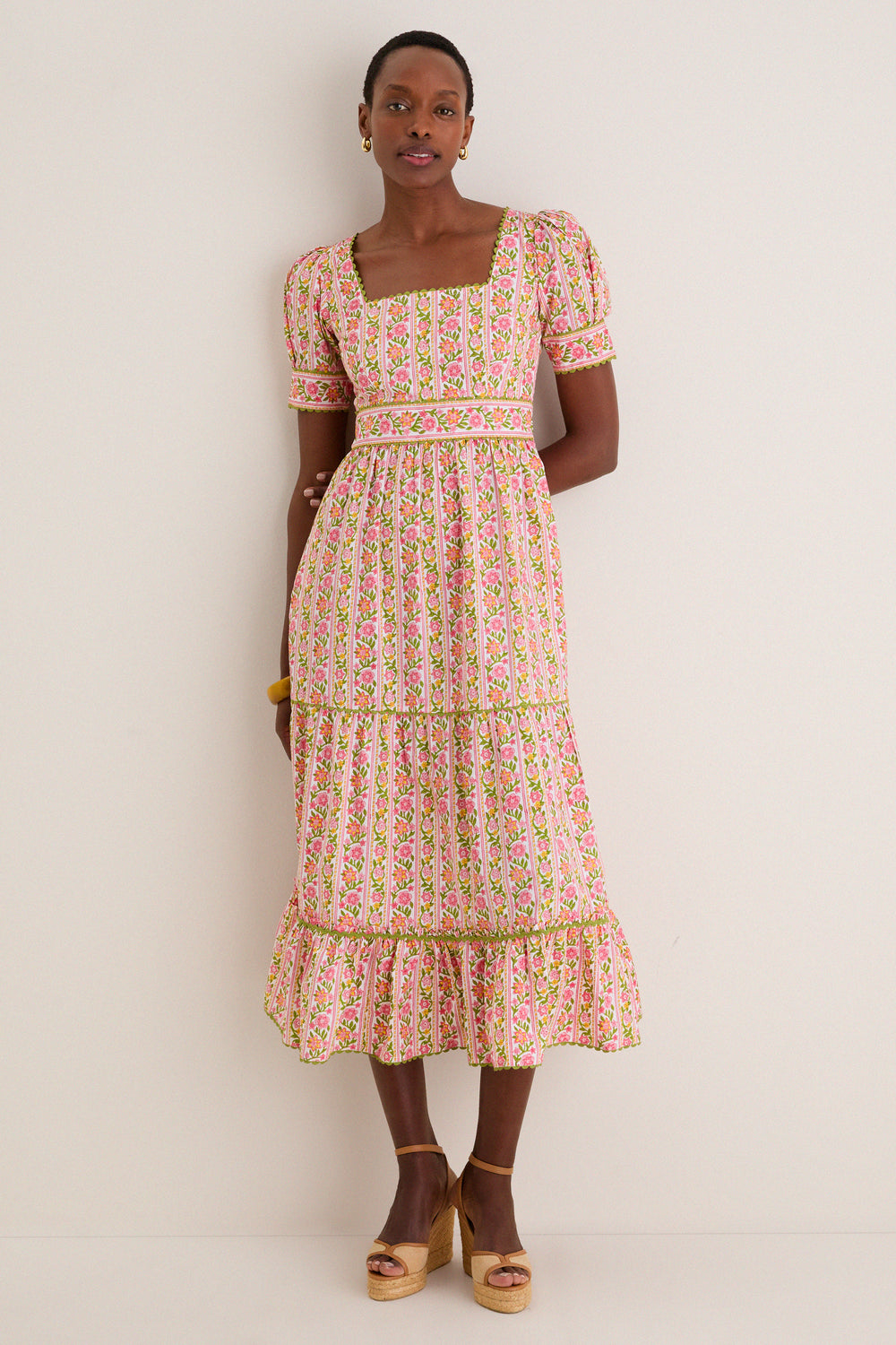 pink city prints dress Pink City Prints Moghul Border Evelyn Dress Moghul Border / M