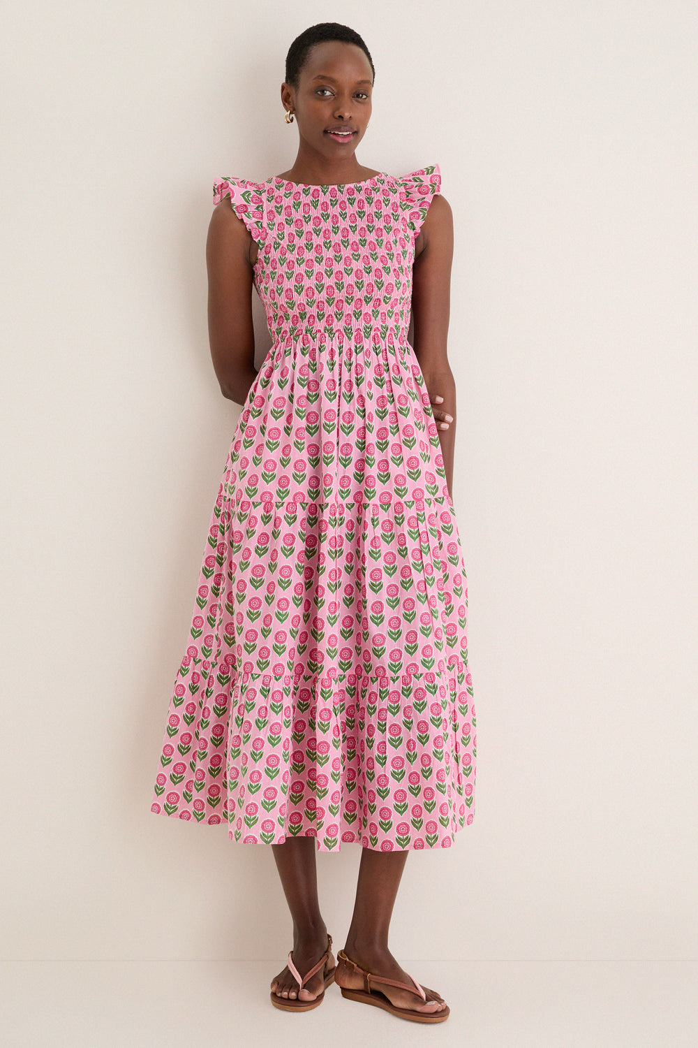 artisanal blush midi dress Marigold Blush David Bowie Dress, XL