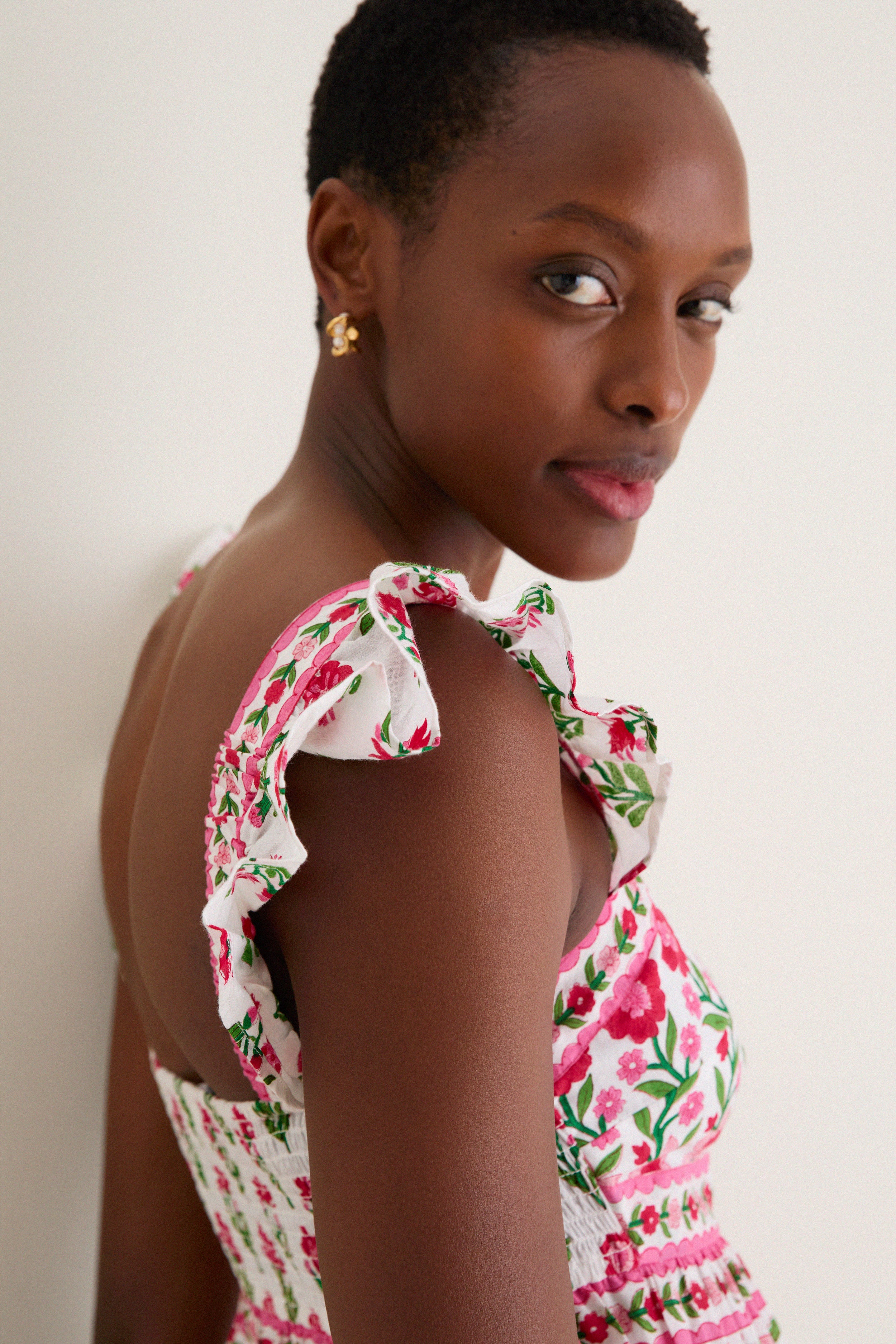 Rose Folk Lucia Dress | Pink City Prints