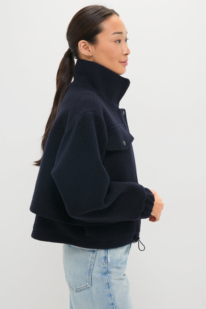 Midnight Selva Cropped Bomber | Apiece Apart