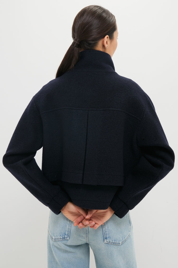 Midnight Selva Cropped Bomber | Apiece Apart