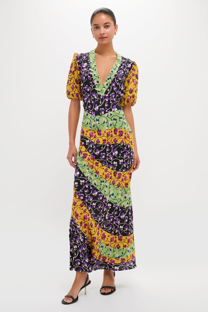 Honeysuckle Tricolor Placee Marlene Dress