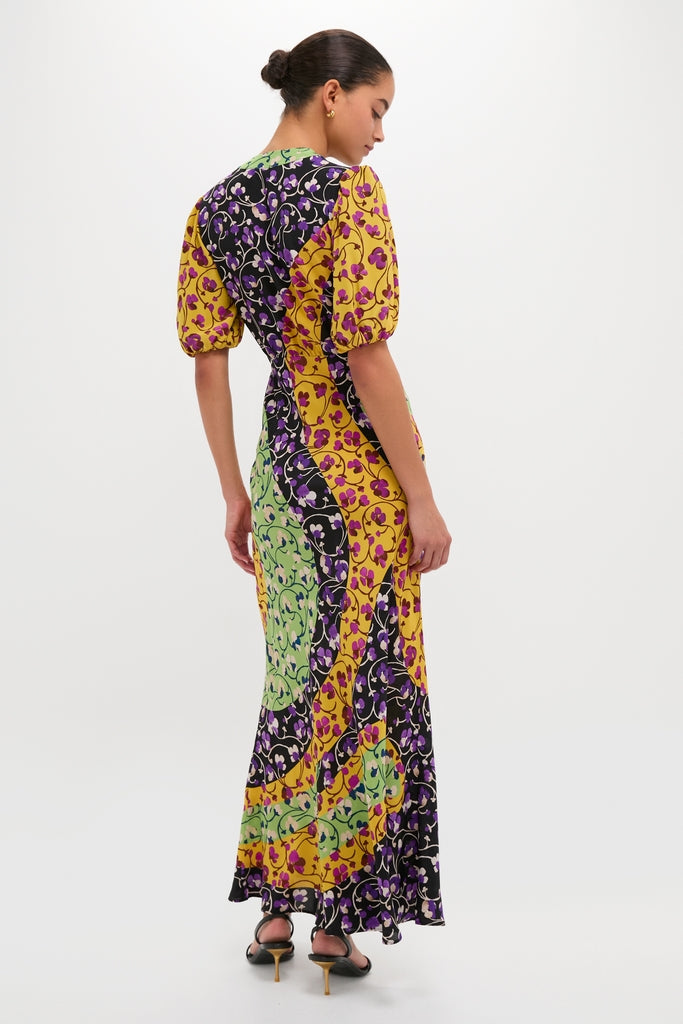 Honeysuckle Tricolor Placee Marlene Dress