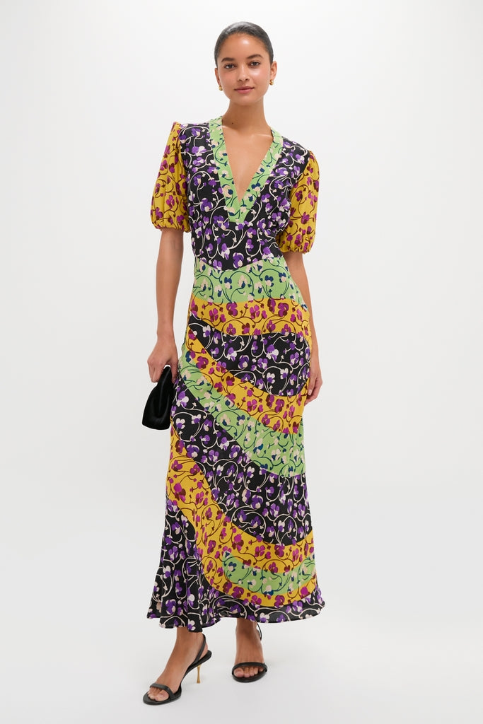 Honeysuckle Tricolor Placee Marlene Dress