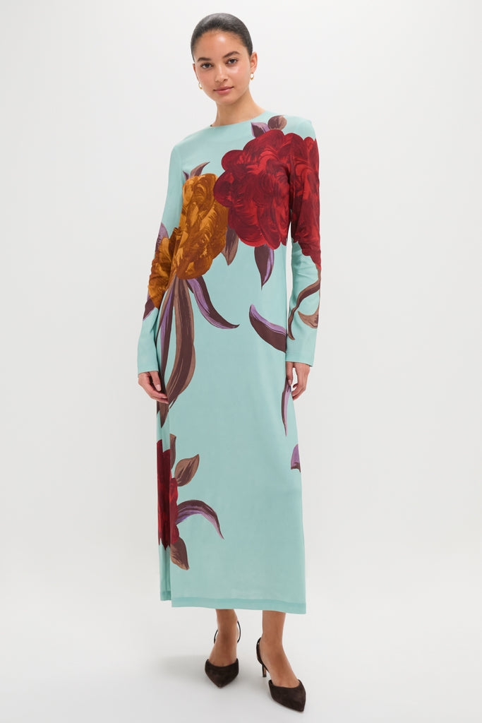 Peony Placee Long Sleeve Swing Dress