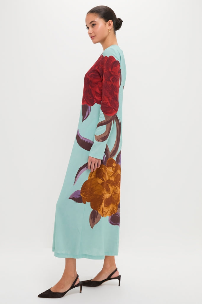 Peony Placee Long Sleeve Swing Dress