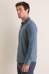 Navy Green Gingham Stretch Selvage Shirt