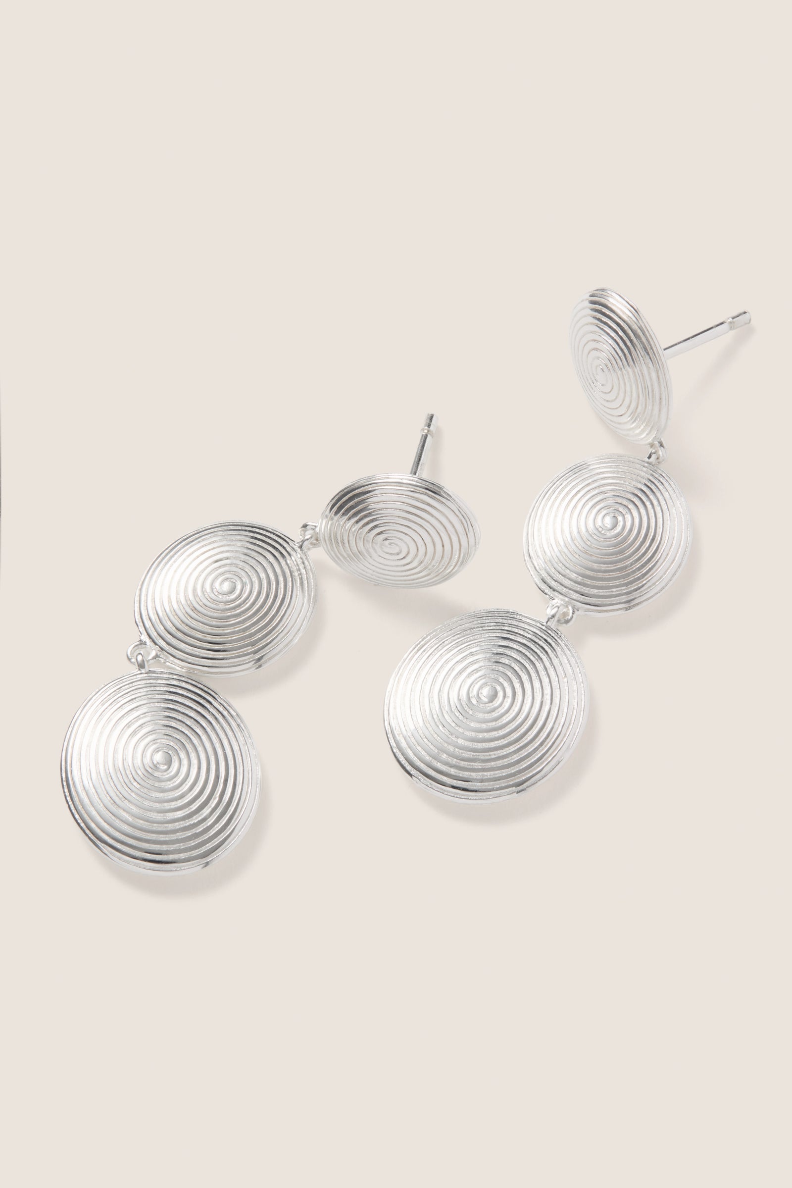 Silver Ruby Earrings