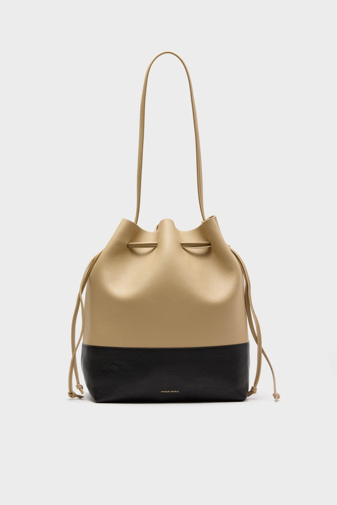 Khaki and Black Cabas Bucket