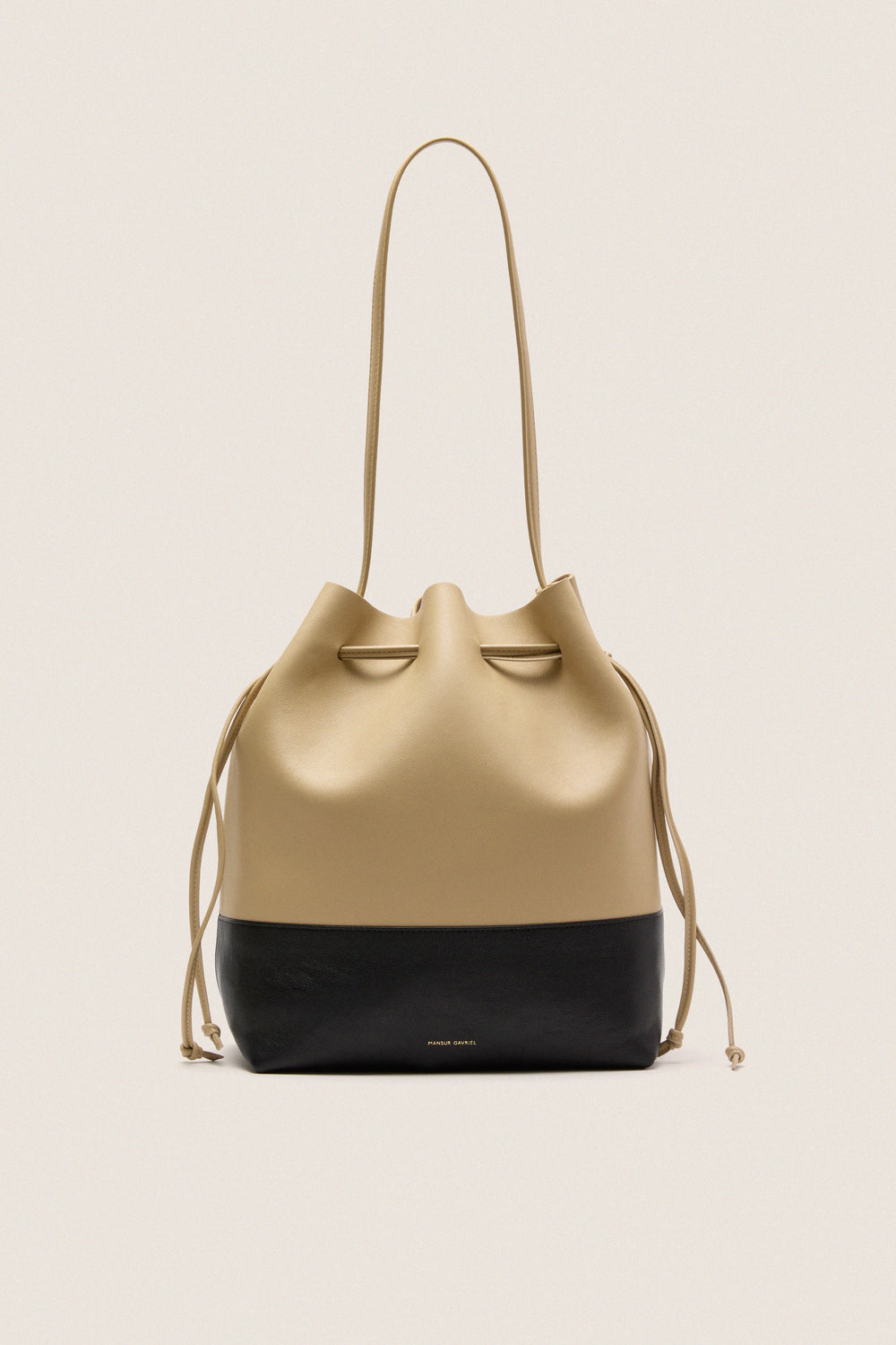 Khaki and Black Cabas Bucket