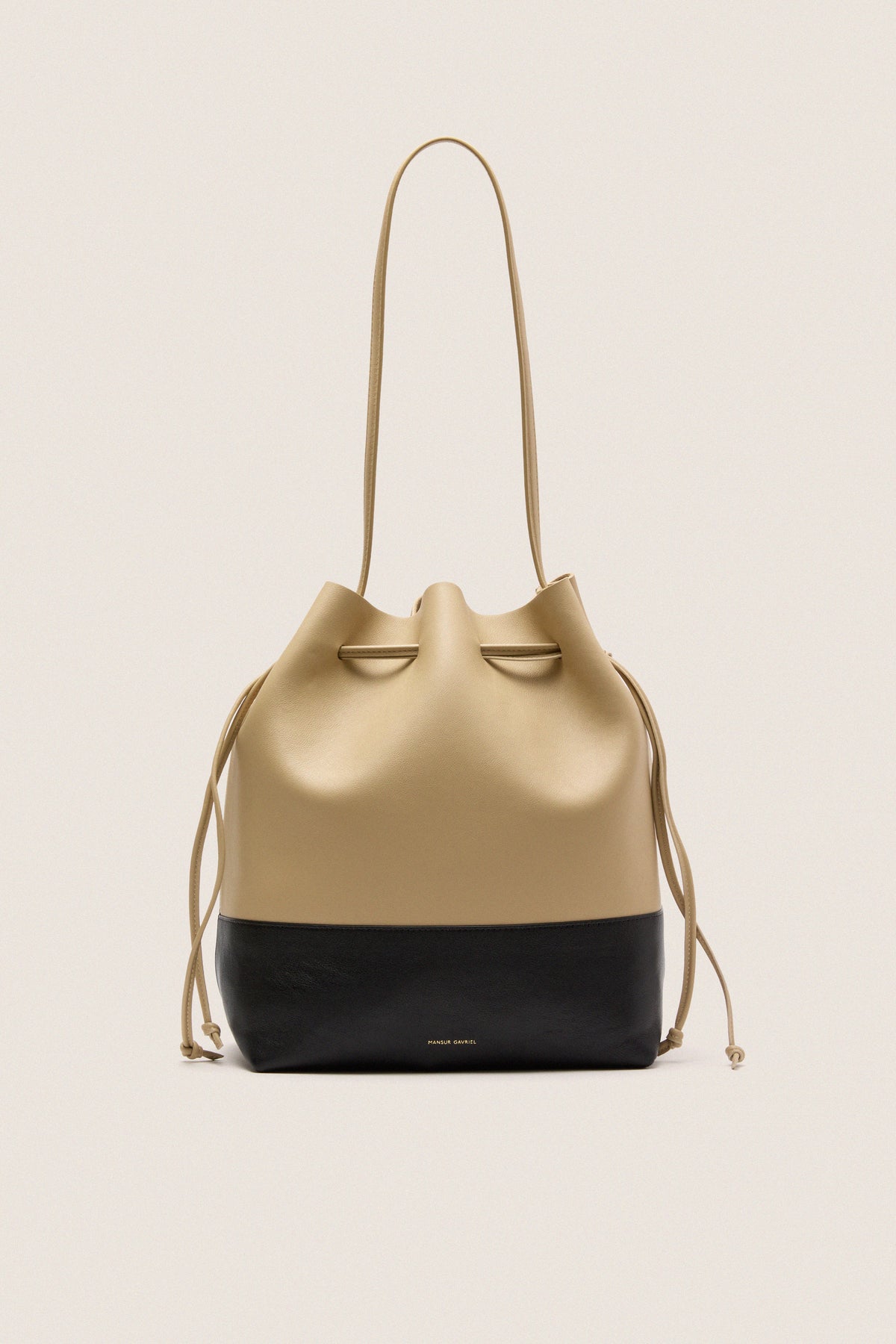 Khaki and Black Cabas Bucket