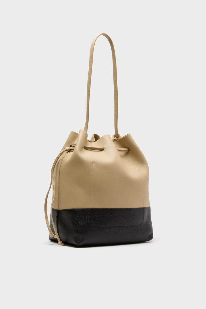 Khaki and Black Cabas Bucket