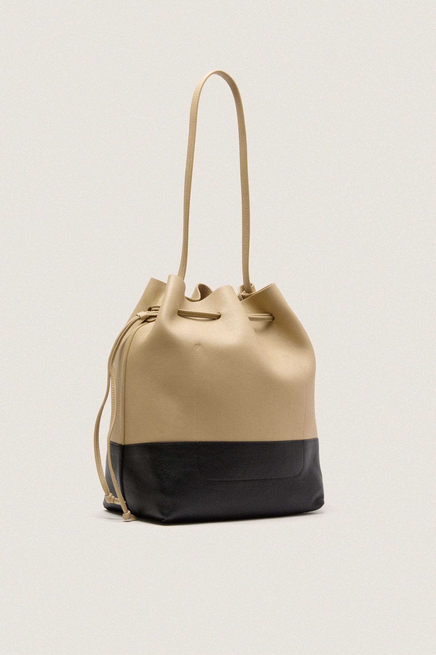 Khaki and Black Cabas Bucket