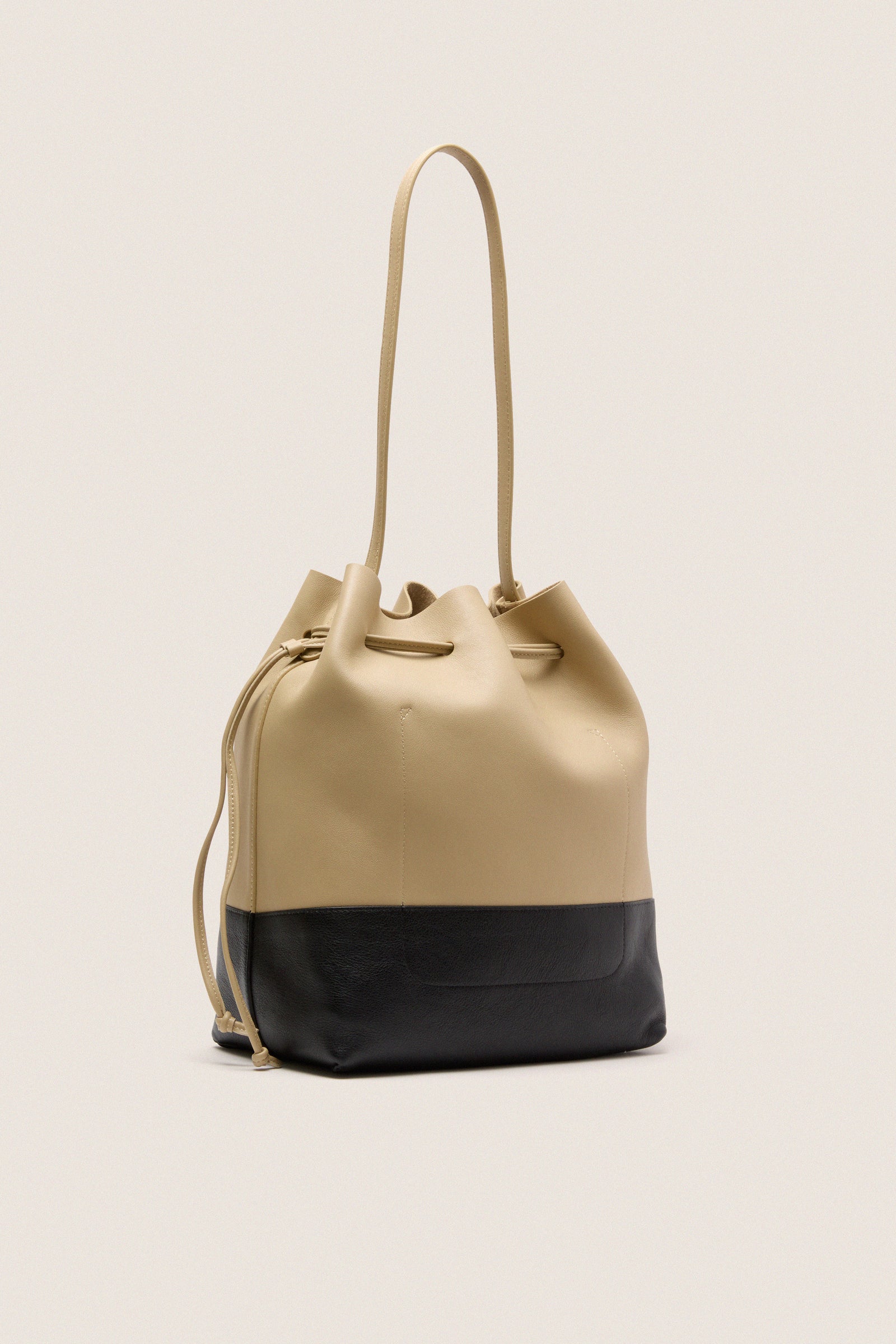 Khaki and Black Cabas Bucket