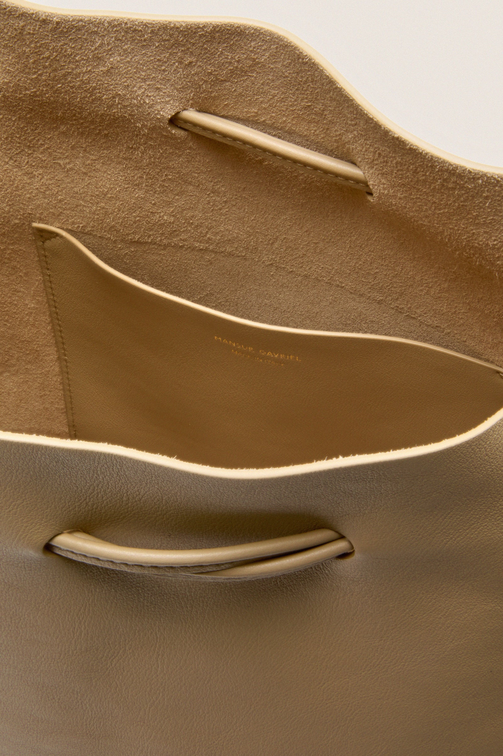 Khaki and Black Cabas Bucket