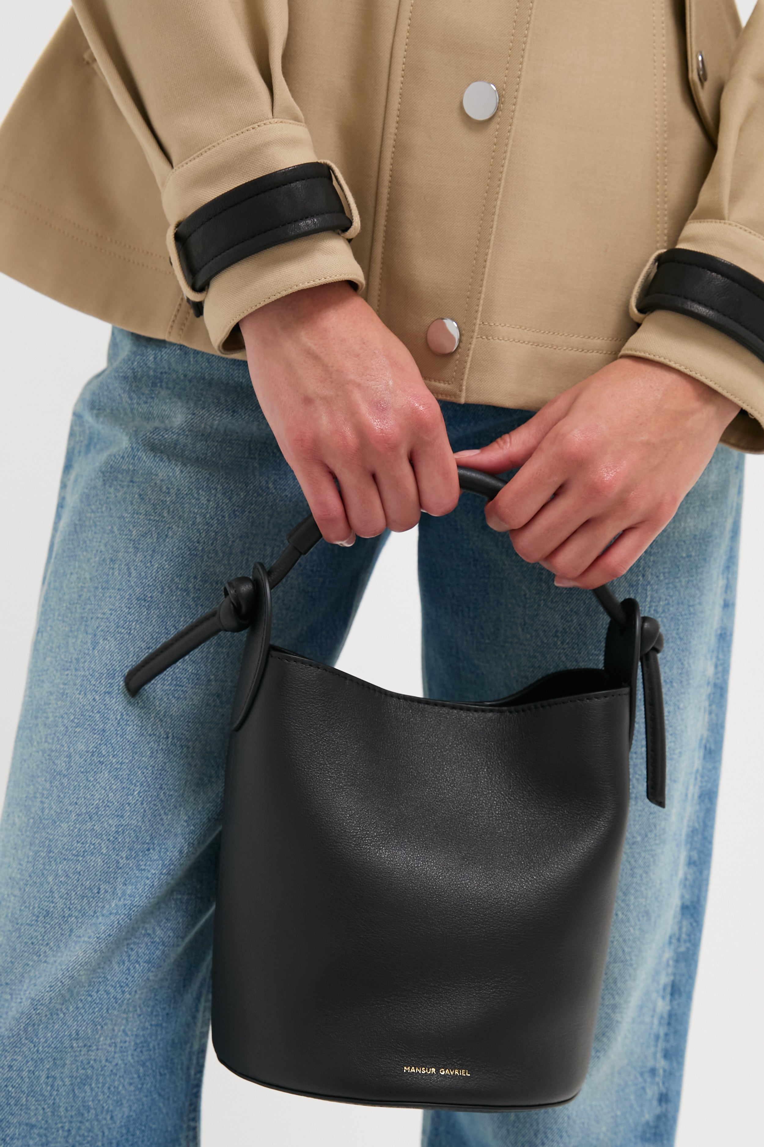 Black Mini Fortuna Bucket | Mansur Gavriel