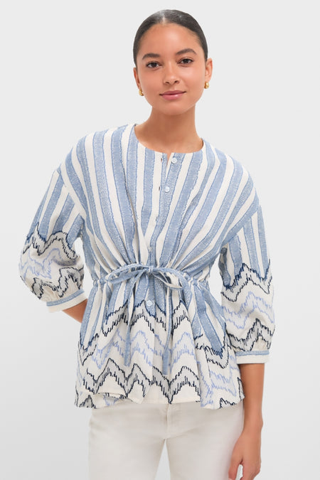 Harbour Stripe Jacquard Renford Top
