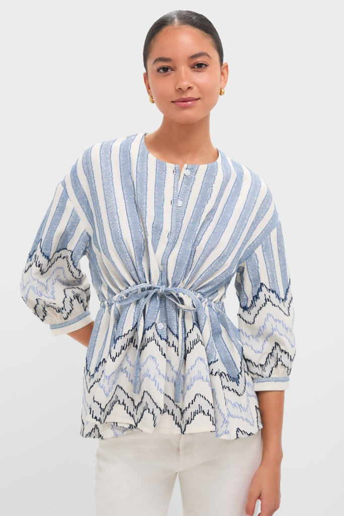 Harbour Stripe Jacquard Renford Top