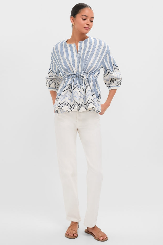 Harbour Stripe Jacquard Renford Top