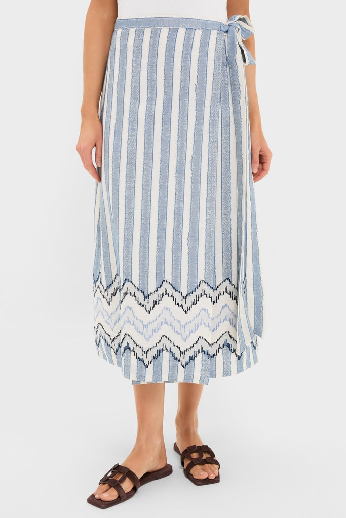 Harbour Stripe Jacquard Maya Wrap Skirt