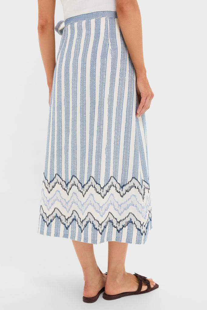 Harbour Stripe Jacquard Maya Wrap Skirt