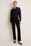 Navy Embellished Sheer Alysse Blouse