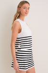 Black Stripe Marika Knit Tank