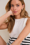 Black Stripe Marika Knit Tank