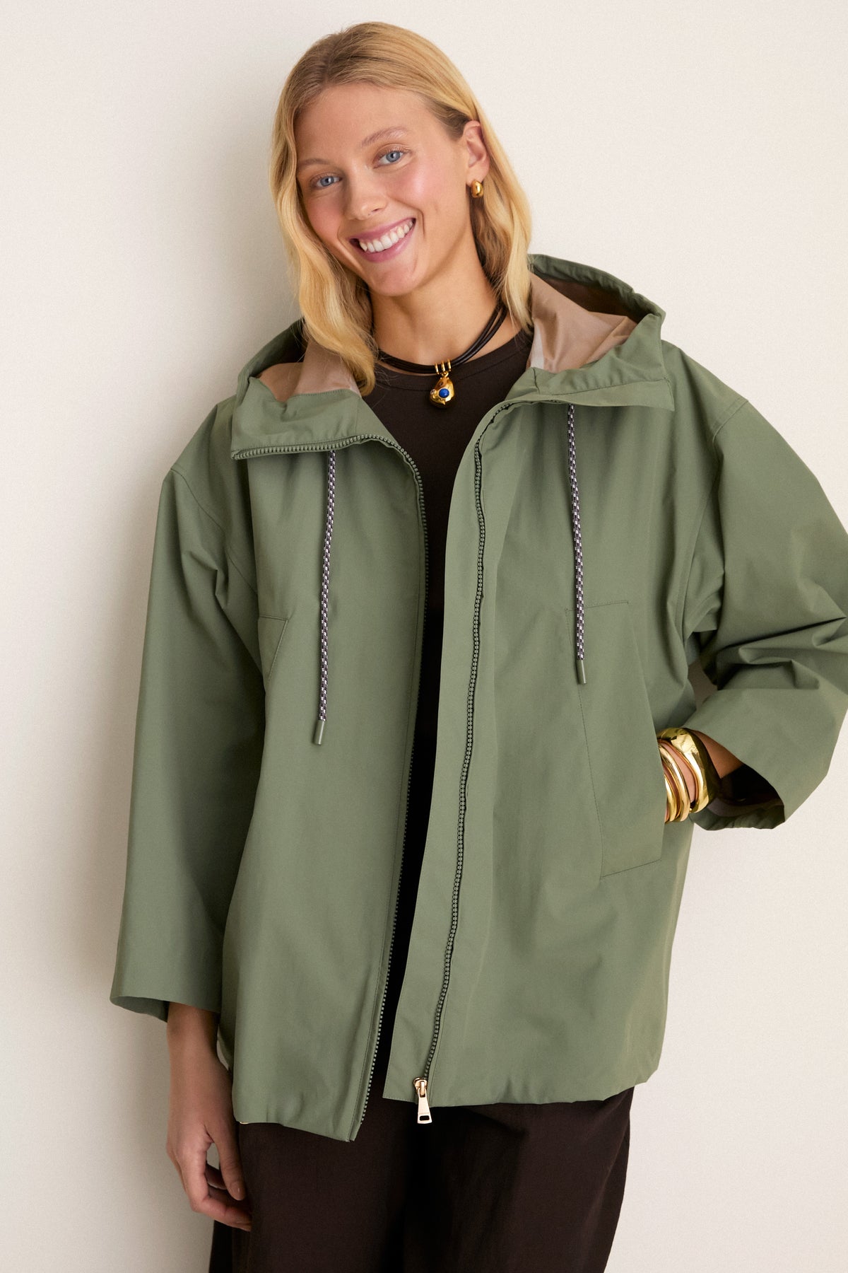Olive Green Bella Raincoat
