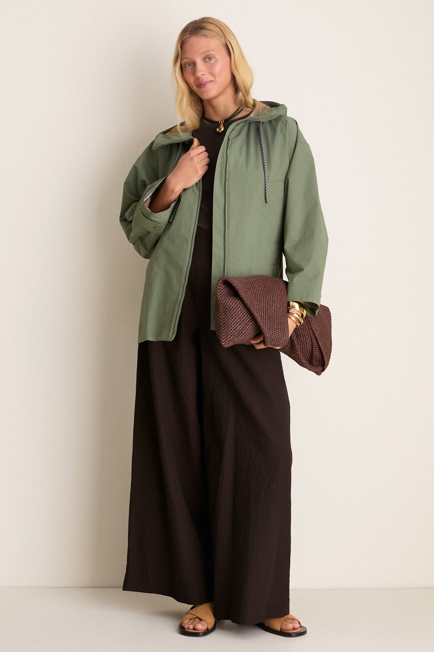 Olive Green Bella Raincoat