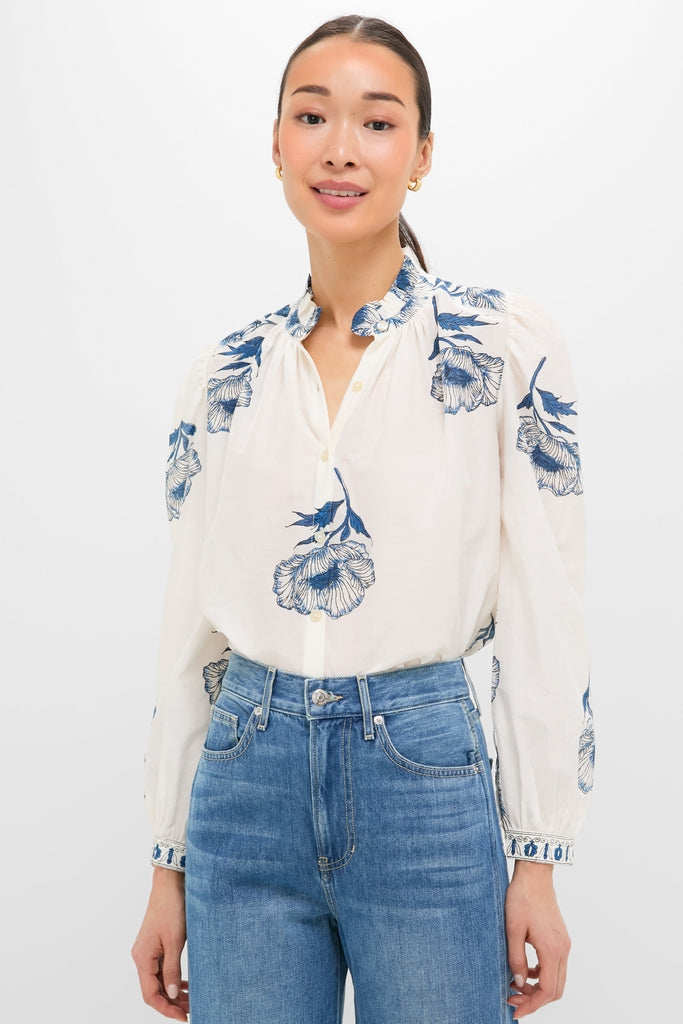 Off-White Annabel Indigo Poppy Shirt