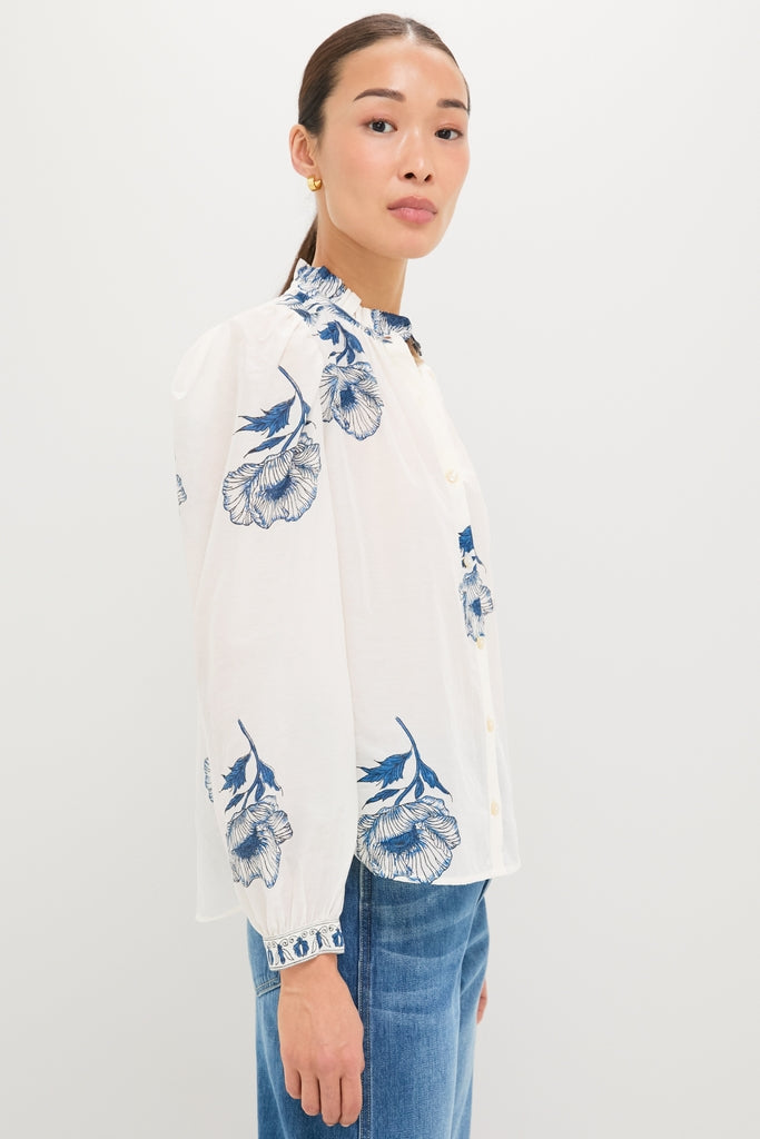 Off-White Annabel Indigo Poppy Shirt