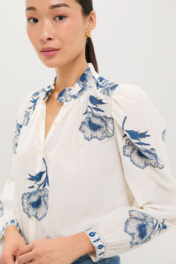 Off-White Annabel Indigo Poppy Shirt