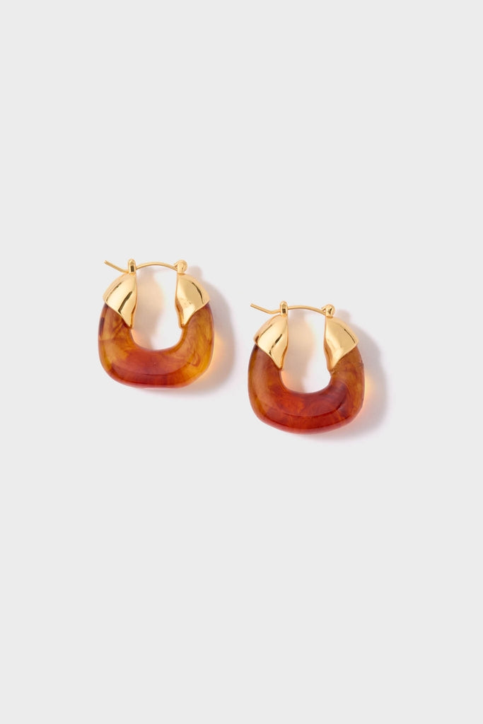 Tortoise Mini Organic Hoops