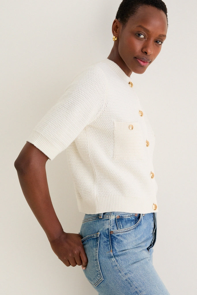 bibiy B. CLUB TIE CARDIGAN ホワイト Bibiy B CLUB TIE CARDIGAN ホワイト｜Yahoo!フリマ（旧PayPayフリマ）