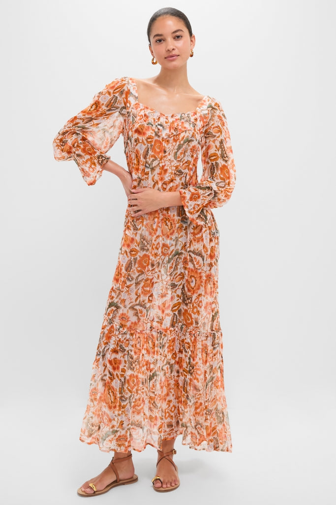 Off-White Lilium Topaz Flower Dress