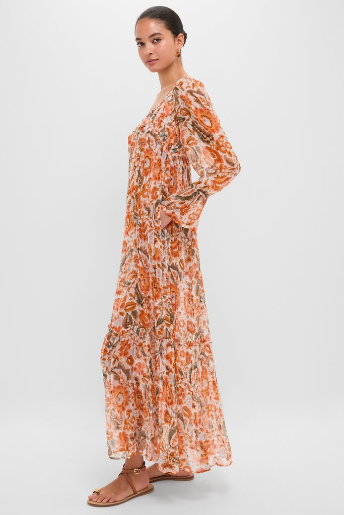 Off-White Lilium Topaz Flower Dress