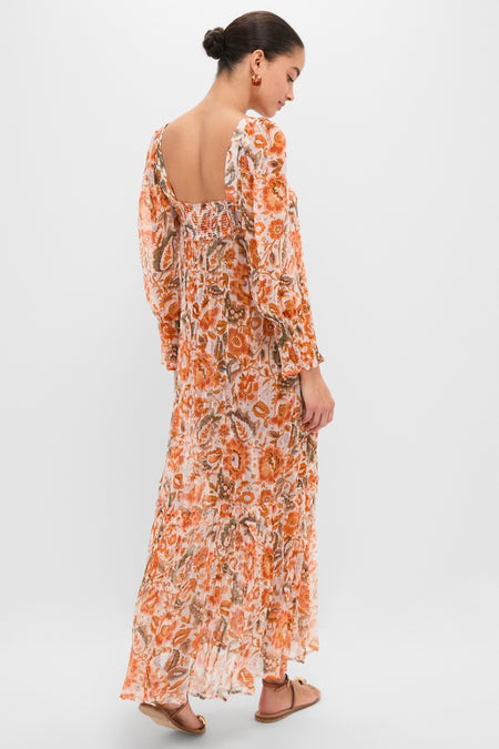 Off-White Lilium Topaz Flower Dress