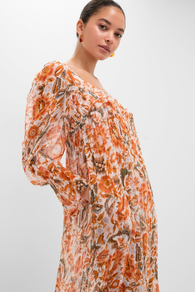 Off-White Lilium Topaz Flower Dress