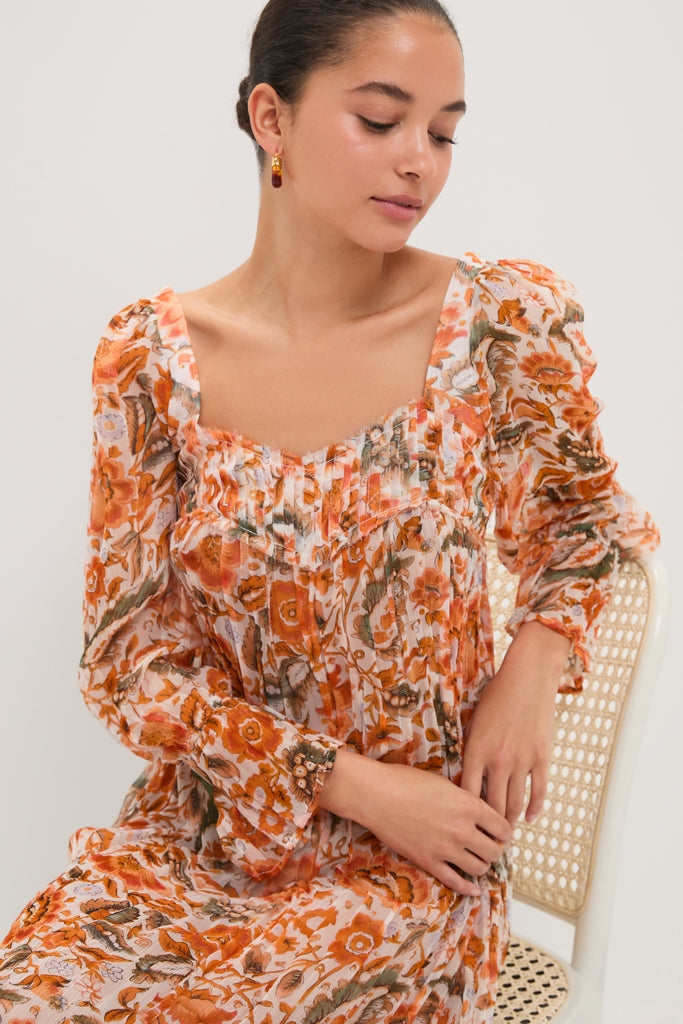 Off-White Lilium Topaz Flower Dress