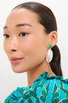 White Campana Earrings