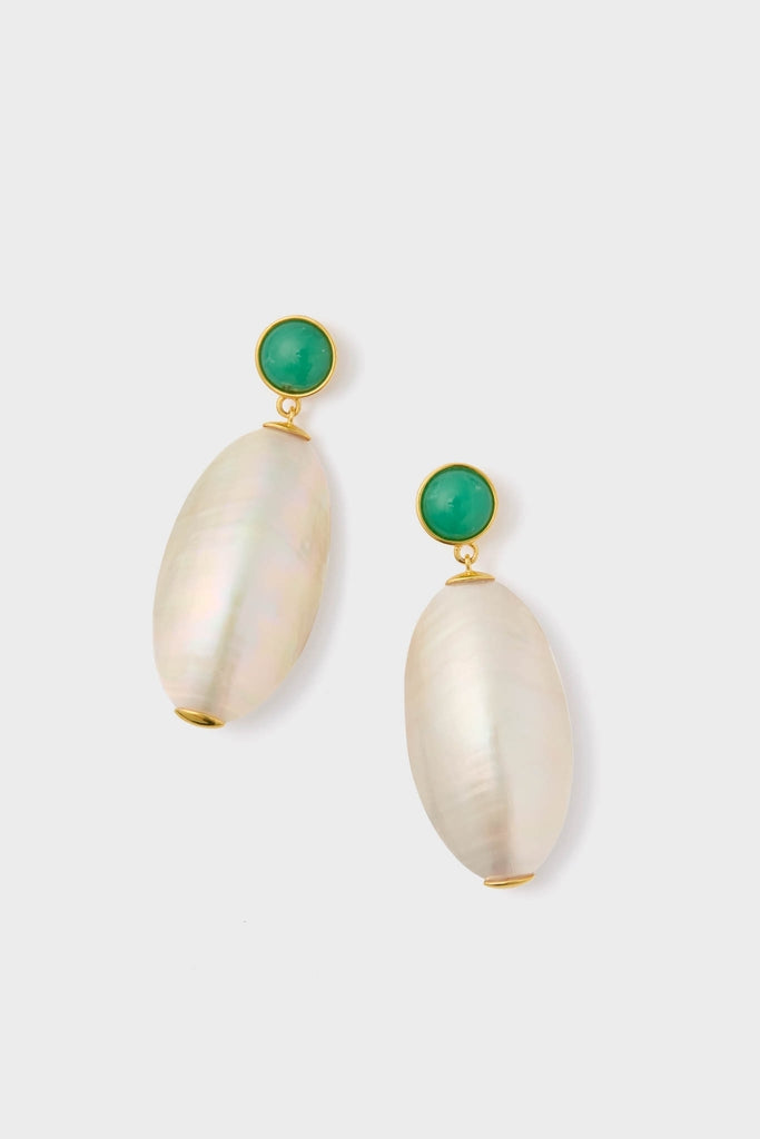 White Campana Earrings