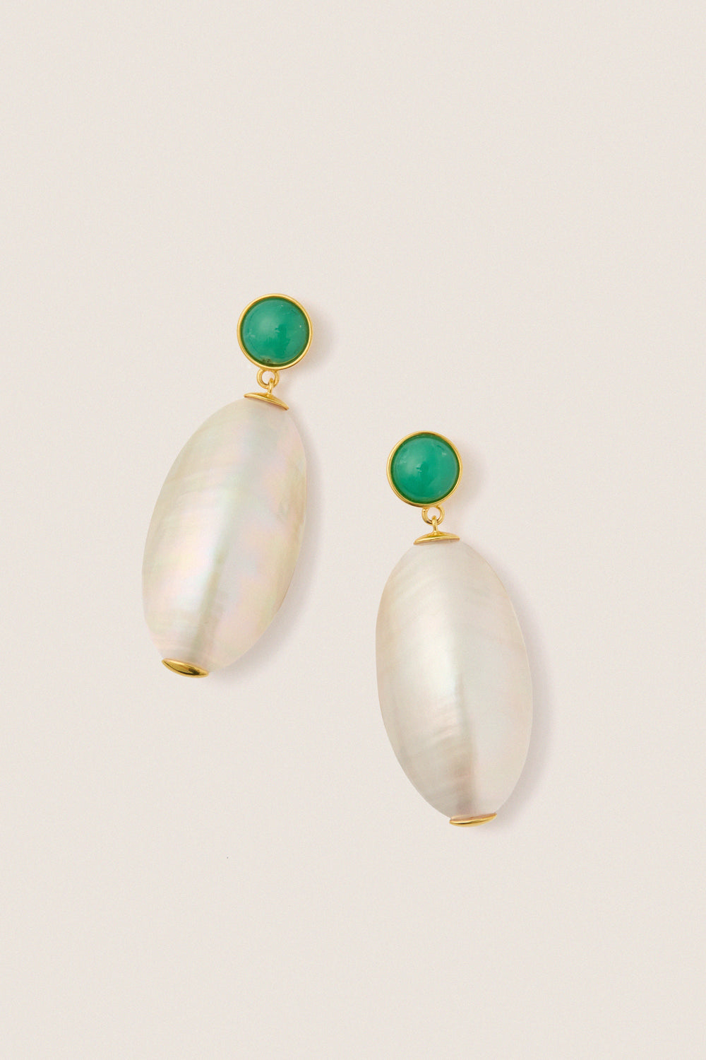 White Campana Earrings